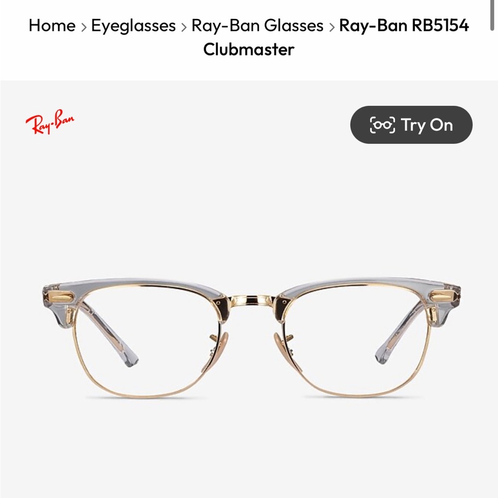 Ray-Ban Clubmasters Gold & Clear